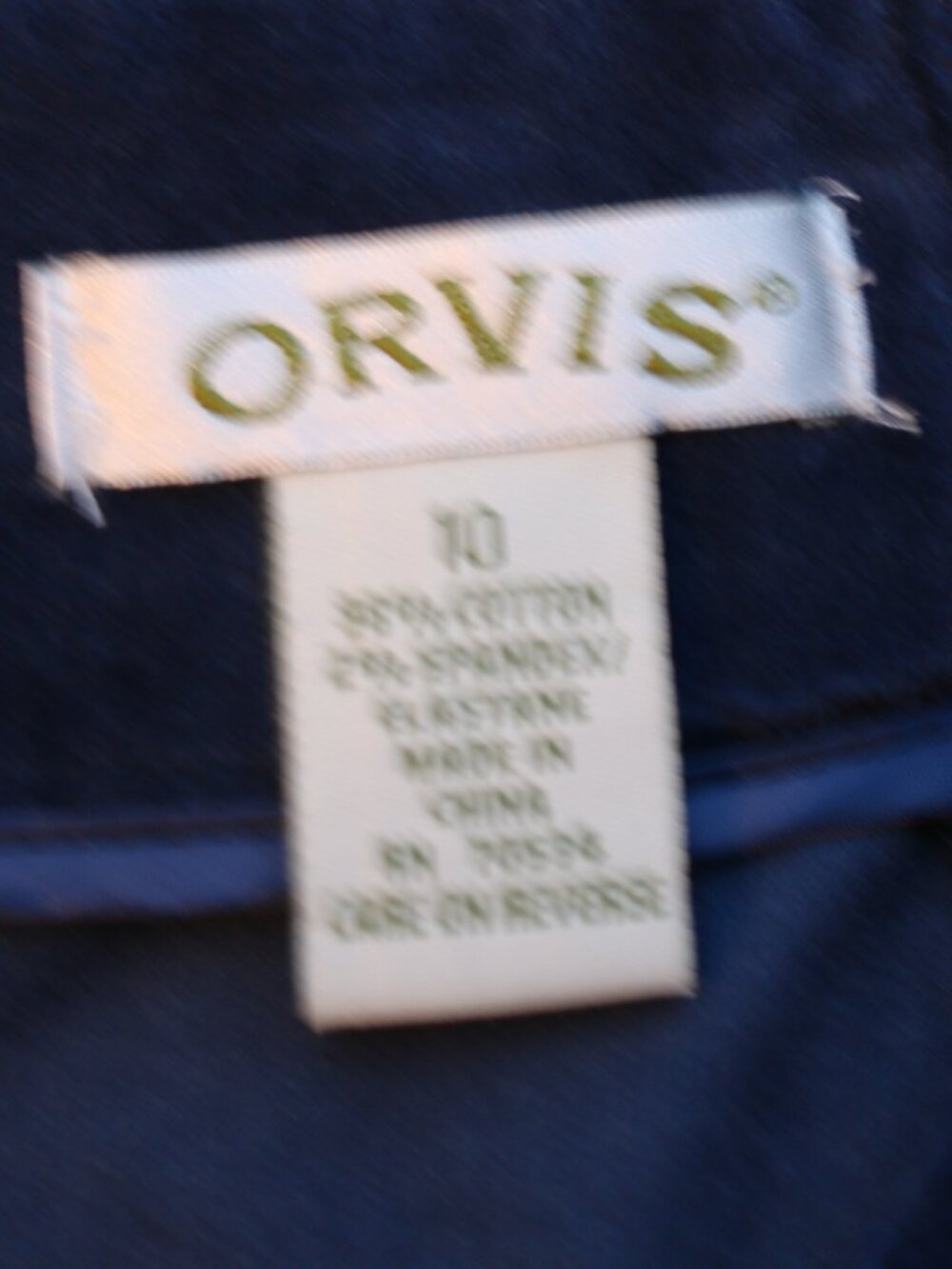 ORVIS Blue Velvet Double Breasted Buttons Elastic Sides Midi A-Line Skirt Sz 10 - Picture 5 of 5